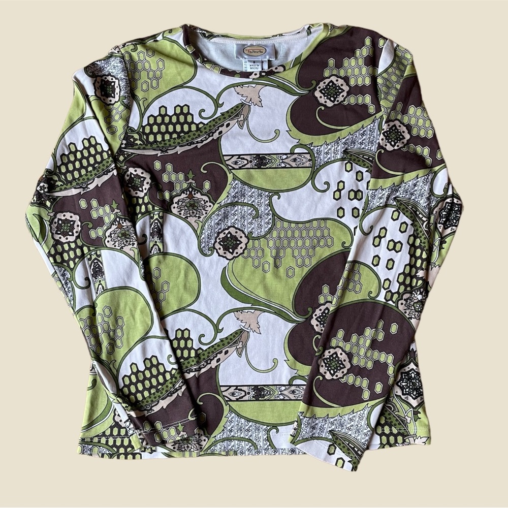 Talbots Abstract Longsleeve Shirt